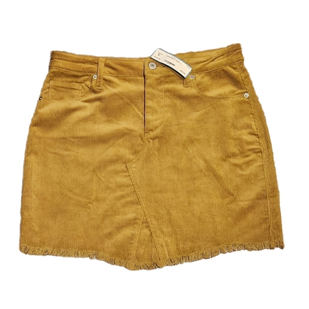 NWT Love Tree Brown Corduroy Mini Skirt- Large